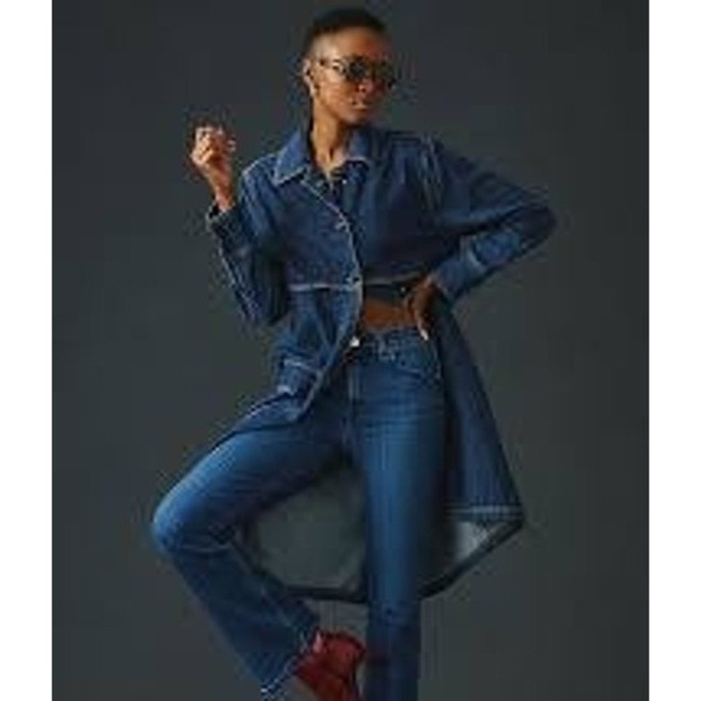 Current/Elliott Womens Jeans Blue The Vintage Cropped Minimalist Heritage 28